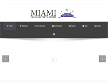 Tablet Screenshot of 24hourspartyrental.com